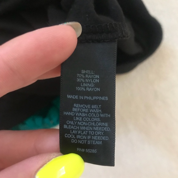 Teal Blue Green Lace Dress - Picture 4 of 4